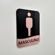 Placa de Identificação para Banheiros Masculino - Acrílico