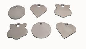 Placa De Identificação Pet Variada Para Gato E Caes Em Inox kit 100 pç Placa De Identificação Pet Variada Para Gato E Caes Em Inox kit 100 pç