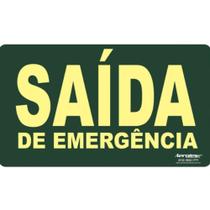 Placa de Identificação Saída de Emergência Fotoluminescente J.A Placas