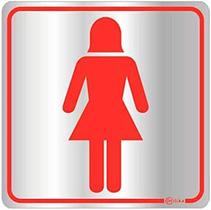 Placa de identificação sanitário Feminino INDIKA