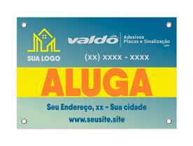 Placa de Imobiliária em Lona com Ilhós 100x50cm 20 Unidades - Valdô Placas