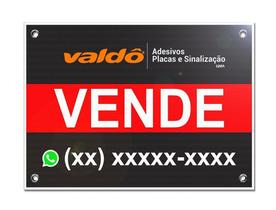 Placa de Imobiliária Premium com Ilhós 33x24cm 10 Unidades - Valdô Placas