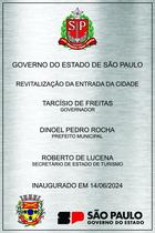 Placa de Inauguração em Aço Inox 70x50cm