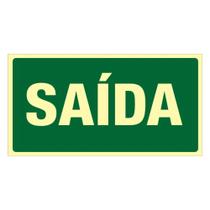 placa de indicação de saída fotoluminescente 100x50 cm placa de indicação de saída fotoluminescente 100x50 cm