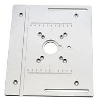 Placa De Inserção De Mesa Para Tupia Roteador Prata