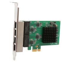 Placa de interface de rede SYBA Multimedia de 4 portas Gigabit Ethernet PCI-e X1 (SI-PEX24042) Placa de interface de rede SYBA Multimedia de 4 portas Gigabit Ethernet PCI-e X1 (SI-PEX24042)