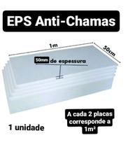 Placa de isopor eps antichamas 50mm (500x1000x50mm) 1 unid