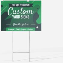 Placa de jardim personalizada CustomForMe 61 x 46 cm, plástico dupla face