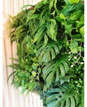 Placa De Jardim Vertical Artificial Plantas Folhagem Luxo