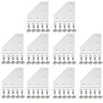 Placa de junção de suporte de canto em forma de L, alumínio 3030 de 5 furos Placa de junção de suporte de canto em forma de L, alumínio 3030 de 5 furos