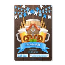 Placa de lata para decoração de parede Oktoberfest Vintage 20x30cm Iron Placa de lata para decoração de parede Oktoberfest Vintage 20x30cm Iron