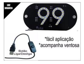 Placa de Led Motorista Aplicativo 99 - Luz branca