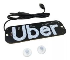 Placa de LED para Carro USB Motorista Parceiro Aplicativo Serviços de Transporte