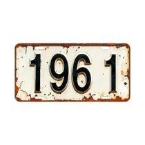 Placa De Licença De Alumínio 1950-1980 2D Plana Polida Metal Resistente Ao Desbotamento Placa