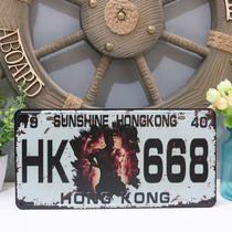 Placa de licença de ferro vintage para decoração de parede Bruce Lee Design