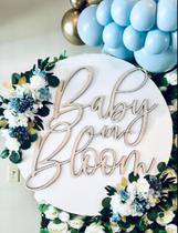Placa de madeira Baby In Bloom para decorações de chá de bebê Placa de madeira Baby In Bloom para decorações de chá de bebê
