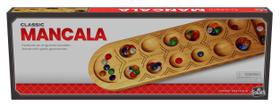 Placa de madeira clássica de tamanho completo Mancala Game Pressman Placa de madeira clássica de tamanho completo Mancala Game Pressman