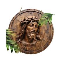 Placa De Madeira Do Presépio De Jesus, Decoração De Natal 2D Para Igreja, Porta Da Frente, Parede,