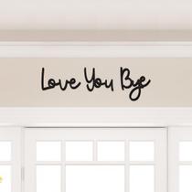 Placa de madeira Dripykiaa Love You Bye Home Decor Wall Art 55cm Placa de madeira Dripykiaa Love You Bye Home Decor Wall Art 55cm