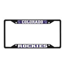 Placa de matrícula FanMats Colorado Rockies Metal Black
