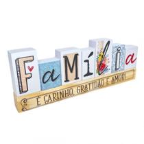 Placa De Mesa Com Base Cru Familia E Carinho...10,5x28 Placa De Mesa Com Base Cru Familia E Carinho...10,5x28