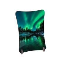 Placa de Mesa Curvo Aurora boreal tons de verdes