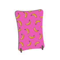 Placa de Mesa Curvo Bananas amarelas fundo rosa Placa de Mesa Curvo Bananas amarelas fundo rosa