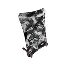 Placa de Mesa Curvo Beijos preto e branco Placa de Mesa Curvo Beijos preto e branco