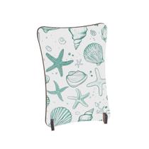 Placa de Mesa Curvo Conchas estrelas do mar verde Placa de Mesa Curvo Conchas estrelas do mar verde