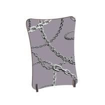 Placa de Mesa Curvo Correntes prata 3d