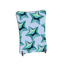 Placa de Mesa Curvo Estrelas ciano 3d Placa de Mesa Curvo Estrelas ciano 3d
