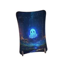 Placa de Mesa Curvo Fantasminha azul fofo noite Placa de Mesa Curvo Fantasminha azul fofo noite