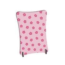 Placa de Mesa Curvo Florzinhas rosas fundo rosa claro Placa de Mesa Curvo Florzinhas rosas fundo rosa claro