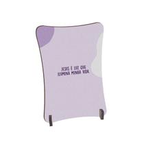 Placa de Mesa Curvo Frase Jesus é luz que ilumina minha vida Placa de Mesa Curvo Frase Jesus é luz que ilumina minha vida