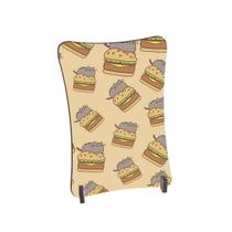 Placa de Mesa Curvo Gatinhos cinzas em cima hambúrguer Placa de Mesa Curvo Gatinhos cinzas em cima hambúrguer