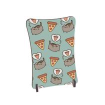 Placa de Mesa Curvo Gatinhos cinzas pensando em pizza Placa de Mesa Curvo Gatinhos cinzas pensando em pizza