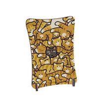 Placa de Mesa Curvo Gatinhos laranjas e um gatinho preto Placa de Mesa Curvo Gatinhos laranjas e um gatinho preto