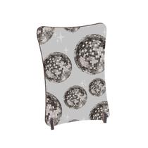 Placa de Mesa Curvo Globos discoteca prata e brilho Placa de Mesa Curvo Globos discoteca prata e brilho