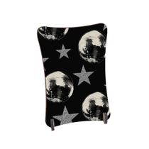 Placa de Mesa Curvo Globos discoteca prata e estrelas Placa de Mesa Curvo Globos discoteca prata e estrelas