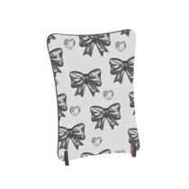 Placa de Mesa Curvo Laços e corações pratas 3d Placa de Mesa Curvo Laços e corações pratas 3d