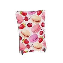 Placa de Mesa Curvo Macarons cerejas morangos e framboesa