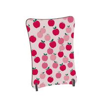 Placa de Mesa Curvo Maçãs vermelhas e rosa fundo rosa Placa de Mesa Curvo Maçãs vermelhas e rosa fundo rosa