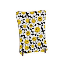 Placa de Mesa Curvo Margarida flor rostos felizes amarelo Placa de Mesa Curvo Margarida flor rostos felizes amarelo