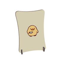 Placa de Mesa Curvo Pintinho fofo com faca Placa de Mesa Curvo Pintinho fofo com faca