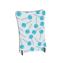 Placa de Mesa Curvo Pirulitos azul Placa de Mesa Curvo Pirulitos azul