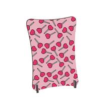 Placa de Mesa Curvo Pirulitos de coração rosa Placa de Mesa Curvo Pirulitos de coração rosa