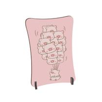 Placa de Mesa Curvo Porquinho segurando balões de porco fofo