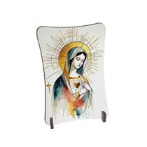 Placa de Mesa Curvo Santa Maria coração