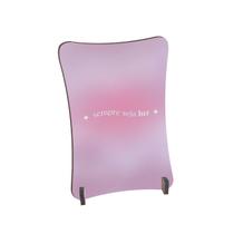 Placa de Mesa Curvo Sempre seja luz frase fundo rosa Placa de Mesa Curvo Sempre seja luz frase fundo rosa