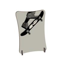 Placa de Mesa Curvo Skate pés preto e cinza Placa de Mesa Curvo Skate pés preto e cinza